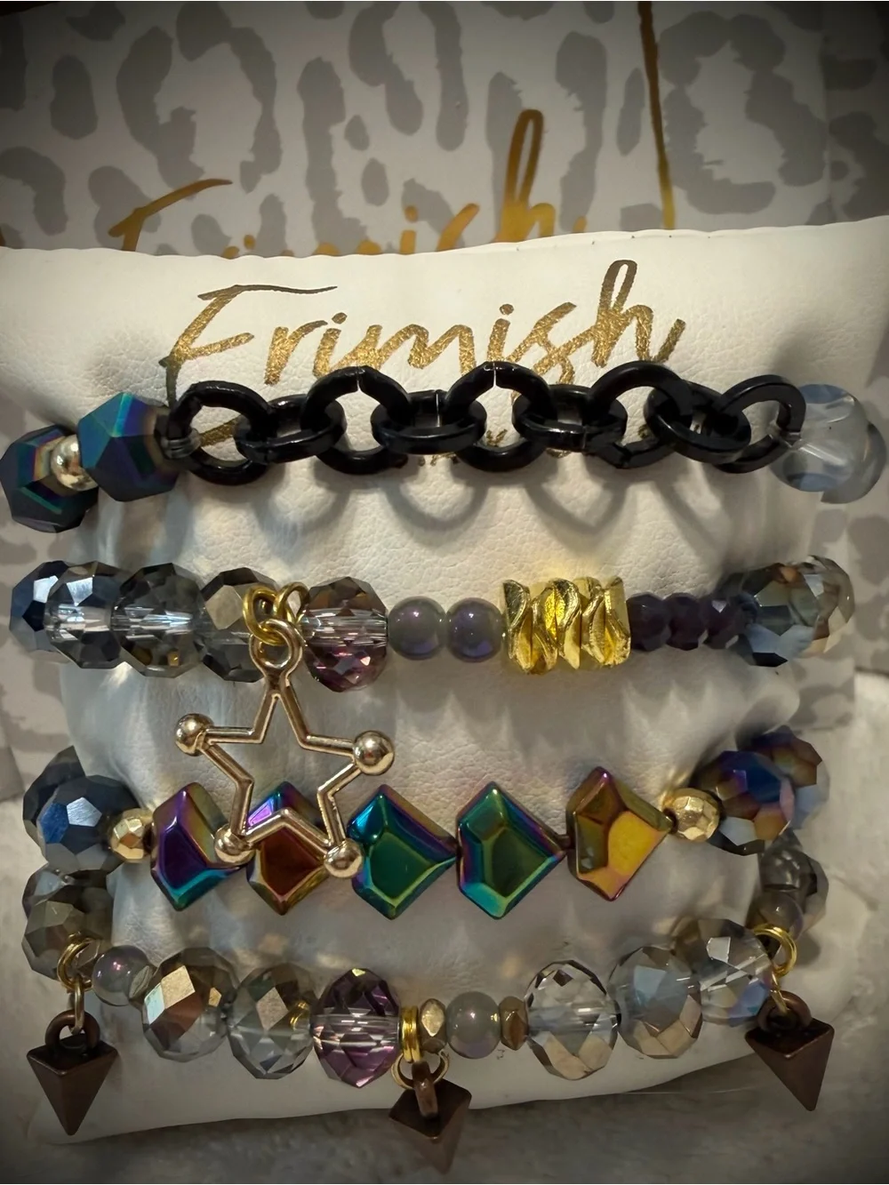 New ERIMISH Bracelets 4 pc - Iridescent - Custom Regular, Kids Or Extended Size - Picture 1 of 3